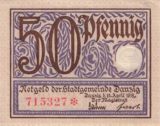 Danzig 50 Pfennig 1919